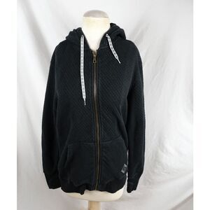 Quiksilver Women Hooded Zip Up Sweater Size L